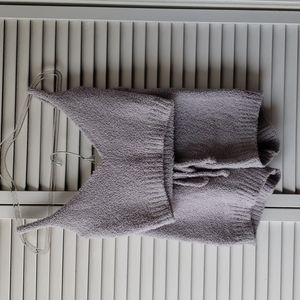 Fashion Nova Fuzzy Crop Top and Shorts Set